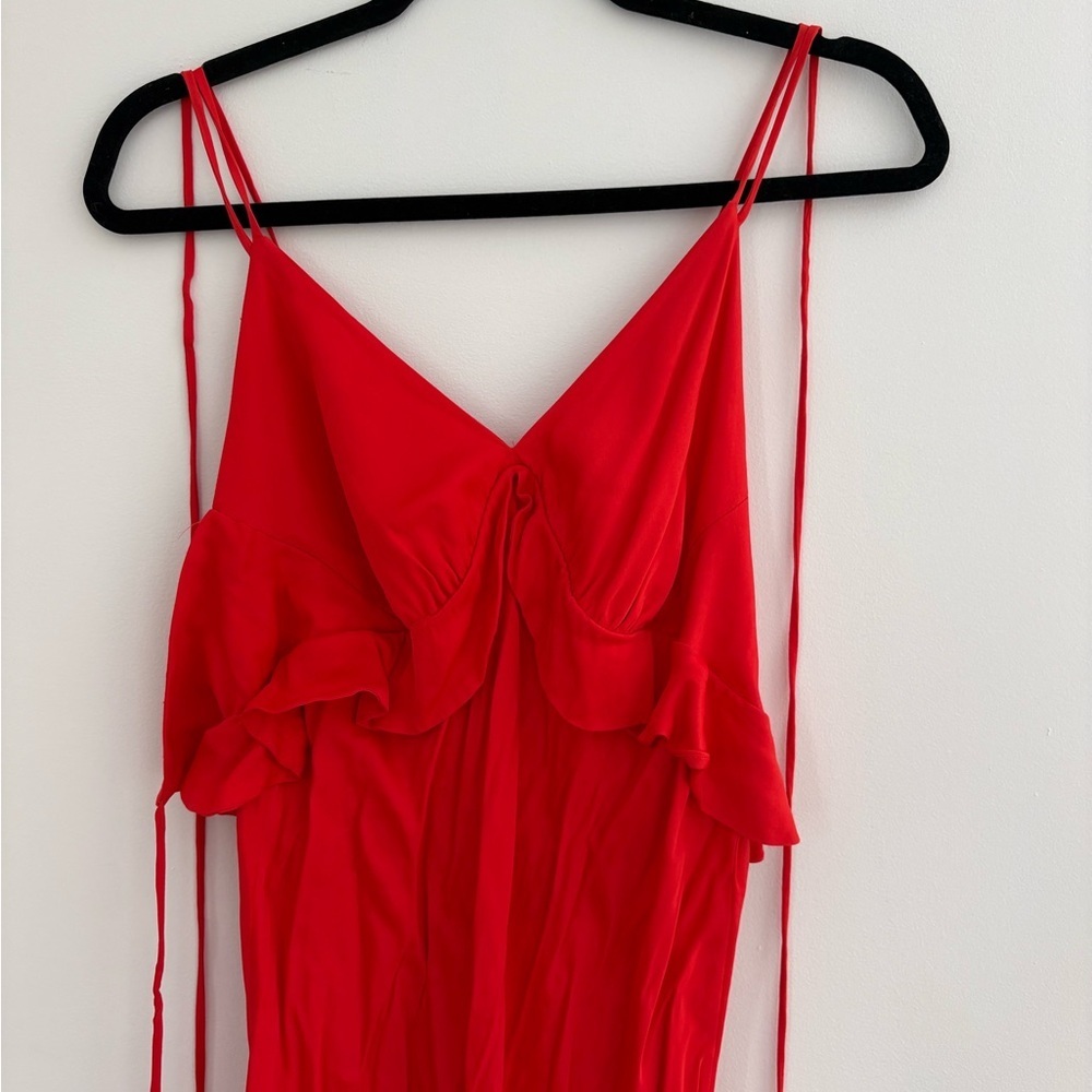 Farm Rio Red Spaghetti Strap Dress - Size XL - Picture 5 of 8